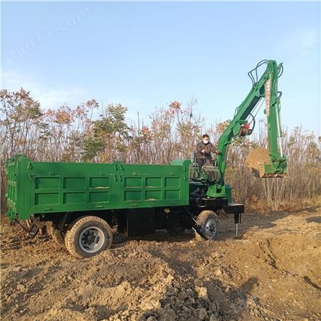 小型随车挖掘机价格 农用自挖自卸车 工程挖土石用随车挖