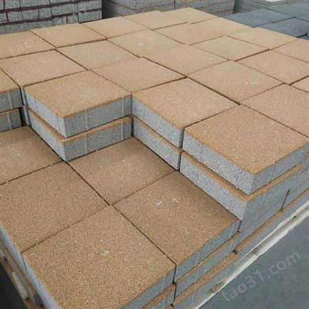武汉红色透水砖 混凝土透水砖 彩色透水砖厂家 记中工程