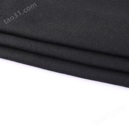 条纹针刺地毯 化纤毛毡布工艺品用 黑色复合针刺布