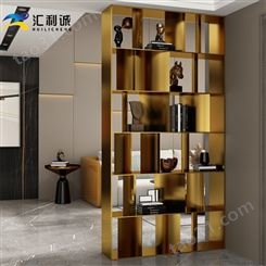 金色不锈钢展示柜 钛金不锈钢储物展柜 壁龛定制