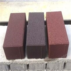 武汉红色透水砖 透水地面 混凝土透水砖 彩色透水砖价格-记中工程