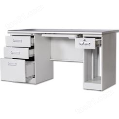 中多浩办公桌批发1.4米钢制办公桌医生电脑桌教师铁台式书桌带抽屉