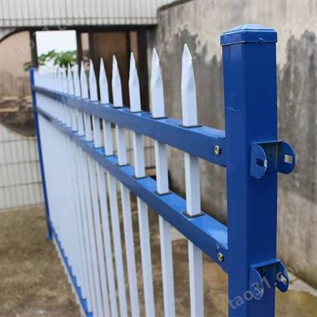 锌钢围墙护栏厂区铁艺院墙隔离围栏小区双横杆铝艺防护栏