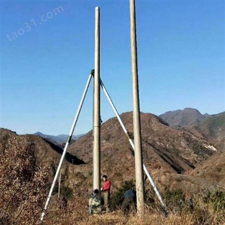 立安加长18米铝管式三角抱杆 分体立杆机售价