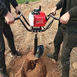 手提挖坑机一人操作刨树坑   山区手推式电杆挖坑机汽油动力强劲操作方便
