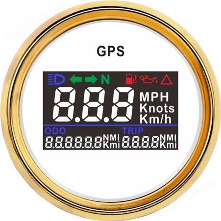 仪创 ECMS 810-20036 52mm电动车GPS速度里程带转向表