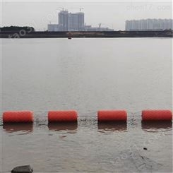 宁波天蔚水草拦污浮筒拦网浮体聚乙烯材质河道污染物拦截装置浮排
