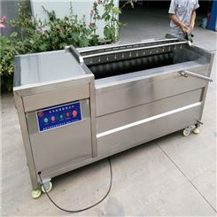 天津薯条土豆去皮清洗机 小型土豆条速冻去皮机 去皮机200公斤产量