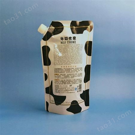 定制1千克牛奶水疗护发素自立袋 2KG烫发膏抗氧化耐腐蚀铝箔吸嘴袋批发