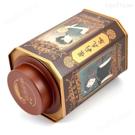 创意茉莉花茶包装铁罐定制 精美八角铁盒包装 茶叶金属盒子 麦氏罐业 生产茶叶包装铁盒厂家