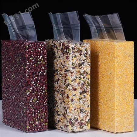 恒硕包装供应米砖真空袋透明五谷杂粮大米食品抽气包装袋
