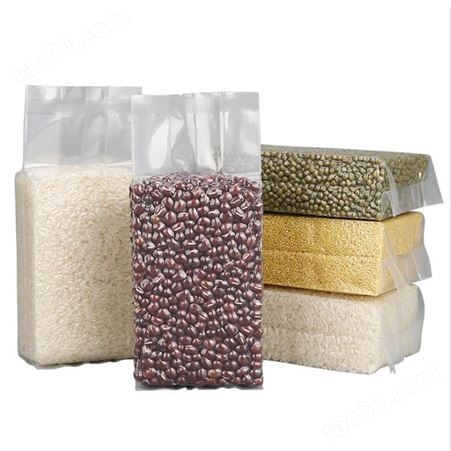 恒硕包装供应米砖真空袋透明五谷杂粮大米食品抽气包装袋