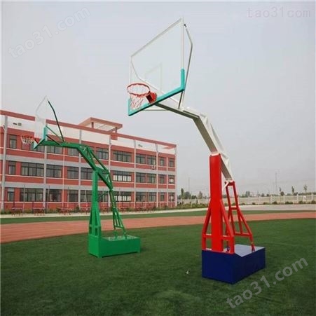 奥雲体育器材生产 户外运动比赛用 小区移动式篮球架 加固安全耐用