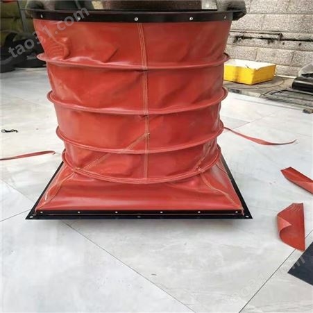 CYMA沧一双层硅胶红色软接布 干燥设备通风软连接 耐高温蒙皮软管