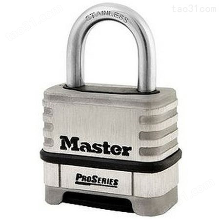 玛斯特Masterlock不锈钢密码挂锁室外带蓋式防水防潮锁 1174