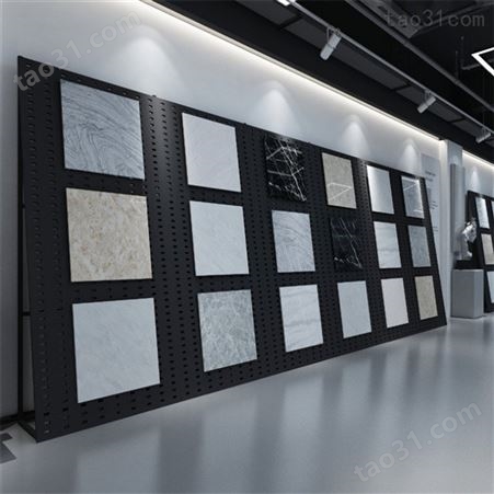 瓷砖专用 冲孔黑色展示挂板 20*40长方孔 大理石砖展示专用板