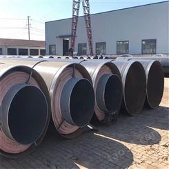 在线生产325*8埋地蒸汽管道 钢套钢预制直埋硅酸铝保温管