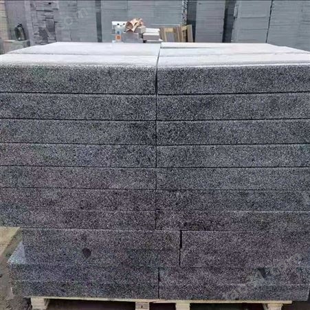 80厚鲁灰石材价格 2021新矿鲁灰石材规格多样 鲁灰路沿石批发-昌祥石材