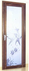 银恒门业（三德装饰）-美之选平开门系列-黑胡桃玻璃纹理
