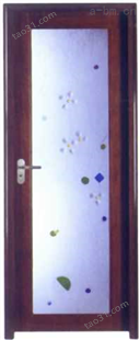 中玻-白叶  冰贝-03美之银恒门业（三德装饰）-威尔顿平开门系列